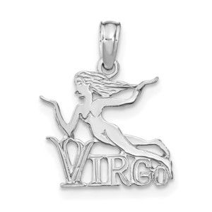 Million Charms 14k WG VIRGO Zodiac Charm Pendant
